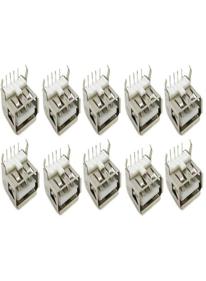 Hanumex® Right Angled Solder A Type USB 2.0 Female 4-Pin PCB Socket Connector Soldering Jack (Pack of 20) - Image 2