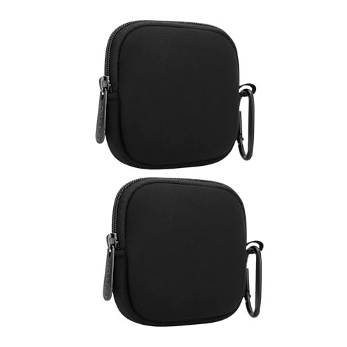 E-Tree 2 Pack Mini Neoprene Pouch Case for Phone Charger Airpods USB Cables Cord ﻿Earphones MagSafe Power Adapter Keychain Small Accessories Storage Organizer Tech Bag,Coin Purse Wallet,Zipper Pocket - Image 2