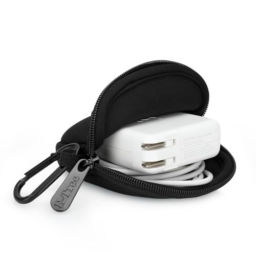 E-Tree 2 Pack Mini Neoprene Pouch Case for Phone Charger Airpods USB Cables Cord ﻿Earphones MagSafe Power Adapter Keychain Small Accessories Storage Organizer Tech Bag,Coin Purse Wallet,Zipper Pocket - Image 3