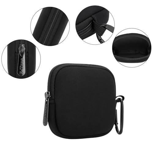 E-Tree 2 Pack Mini Neoprene Pouch Case for Phone Charger Airpods USB Cables Cord ﻿Earphones MagSafe Power Adapter Keychain Small Accessories Storage Organizer Tech Bag,Coin Purse Wallet,Zipper Pocket - Image 5