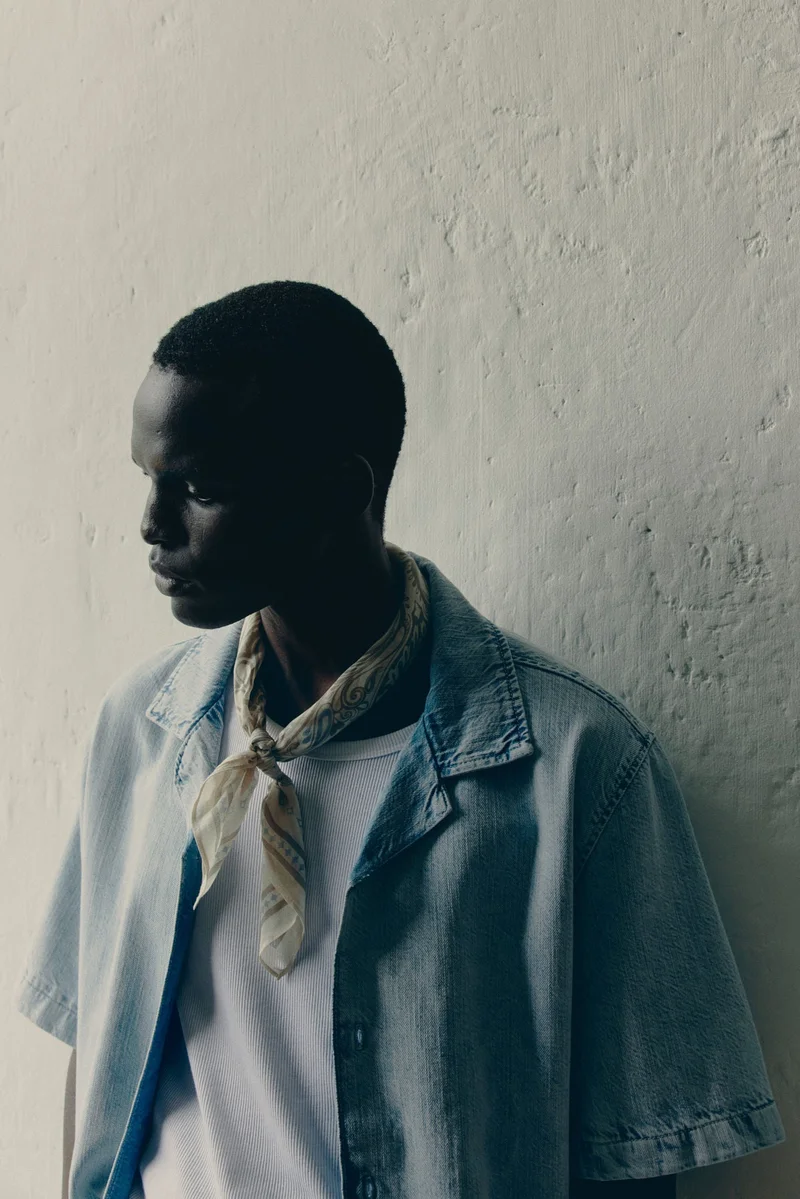 اتش اند ام وشاح من مزيج القطن