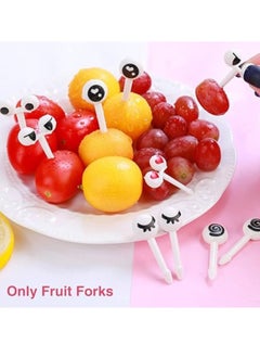 Spaceshoop 10Pcs Cartoon Eye Fruit Fork Toothpick Tableware Bento Lunch Box Decor Plastic  - Image 4