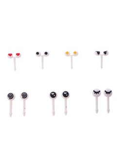 Spaceshoop 10Pcs Cartoon Eye Fruit Fork Toothpick Tableware Bento Lunch Box Decor Plastic  - Image 5
