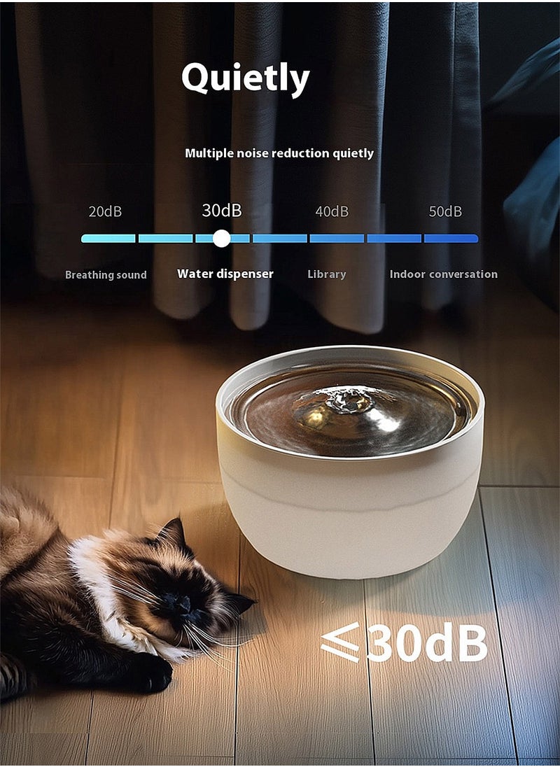 Kidle 3L Automatic Stainless Steel Cat Water Fountain Pet Water Dispenser Automatic Circulating Cat Water Feeder  - Image 5