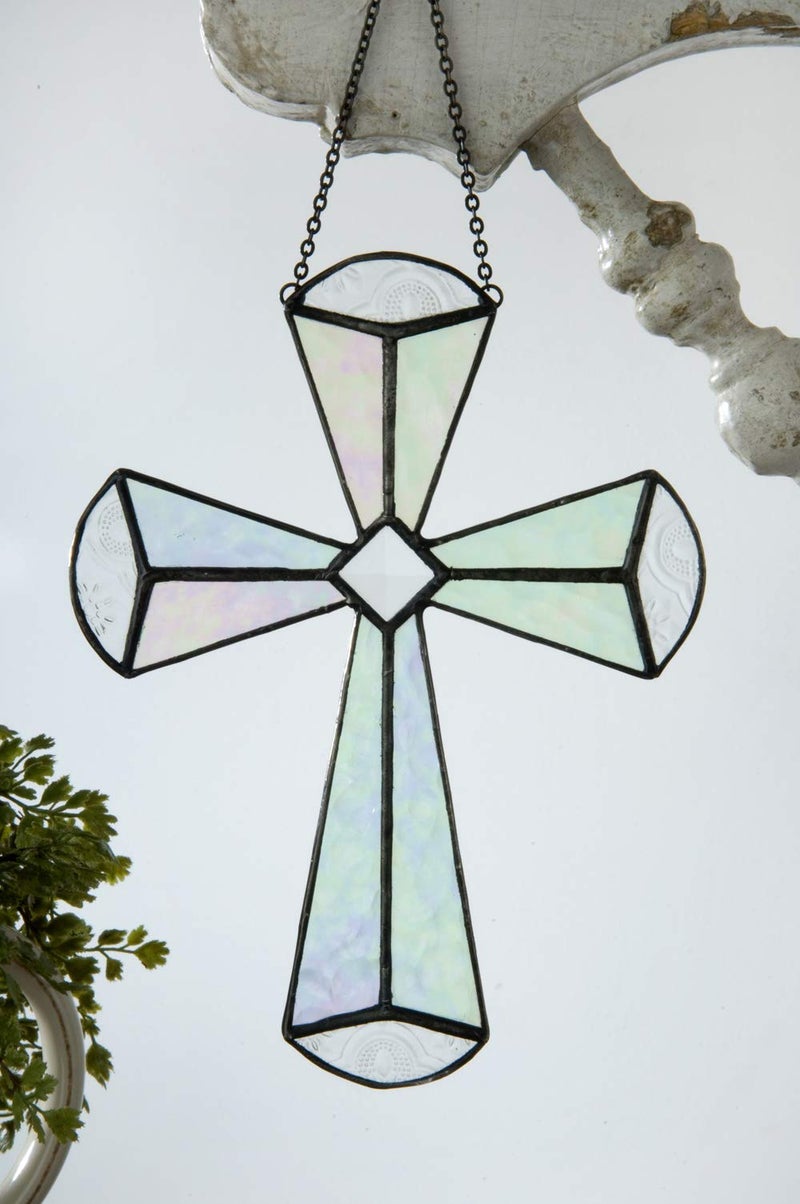 J Devlin Glass Art J Devlin Sun Catcher - Stained Glass Window Ornament for Baptism, Confirmation, First Communion - 180 - Image 2
