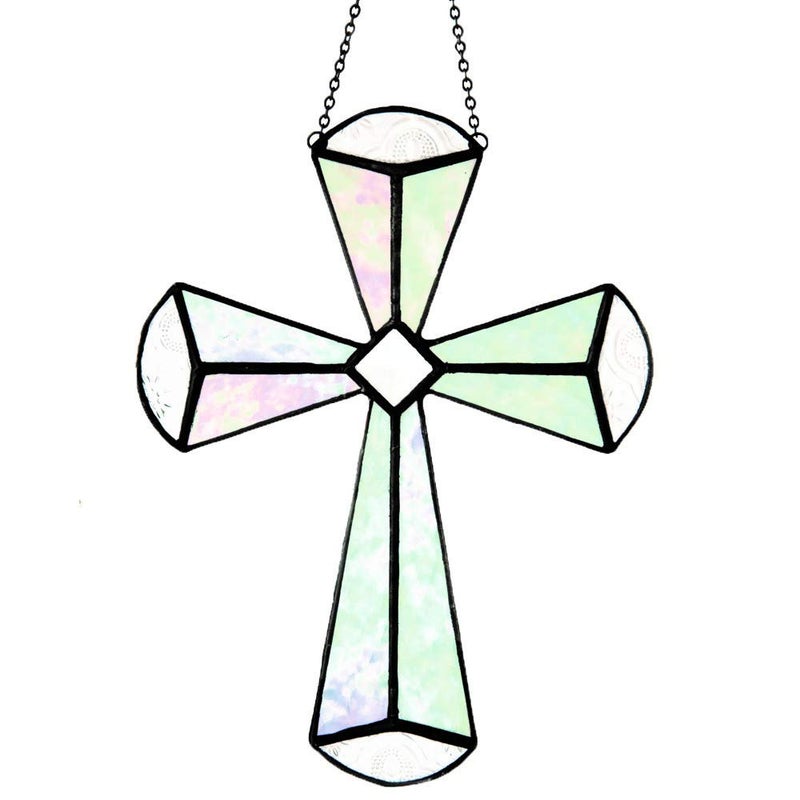 J Devlin Glass Art J Devlin Sun Catcher - Stained Glass Window Ornament for Baptism, Confirmation, First Communion - 180 - Image 5