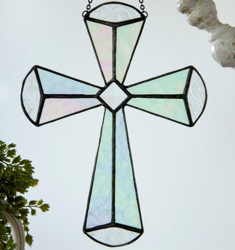 J Devlin Glass Art J Devlin Sun Catcher - Stained Glass Window Ornament for Baptism, Confirmation, First Communion - 180 - Image 4