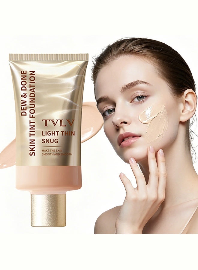 TVLV Colorful Moisturizing Foundation Liquid - Lightweight, Smooth, Natural Blurring, Long-lasting and Waterproof Foundation Liquid 02# - Image 1