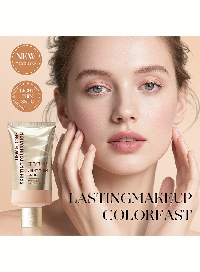 TVLV Colorful Moisturizing Foundation Liquid - Lightweight, Smooth, Natural Blurring, Long-lasting and Waterproof Foundation Liquid 02# - Image 5