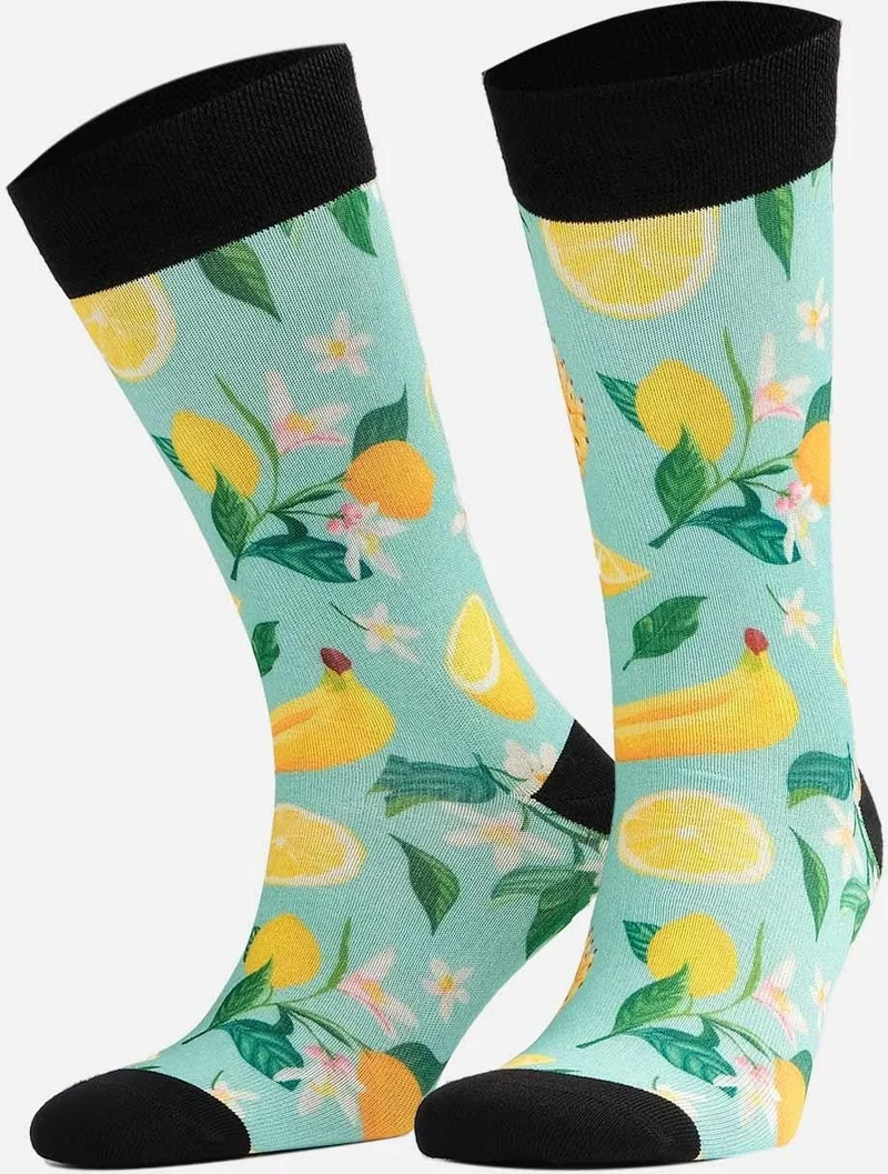 Aytuğ Unisex Cotton Jasmine Patterned Fun Socks - A-Dfs-Ys