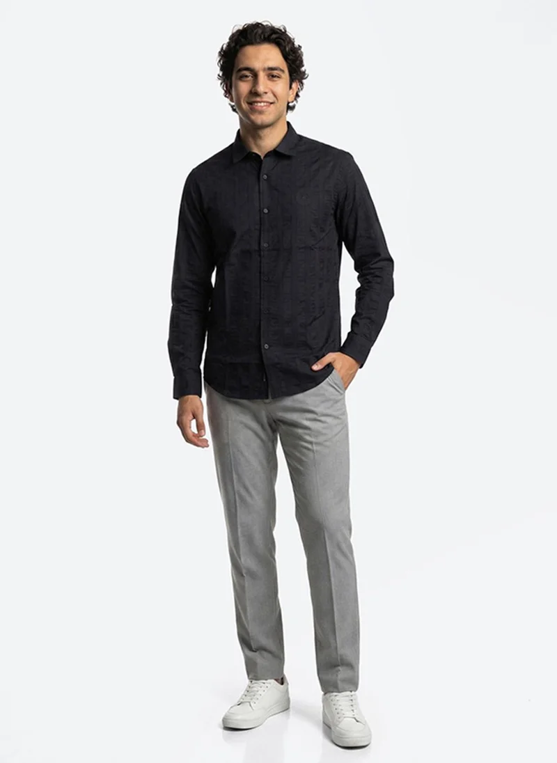 بيفرلي هيلز بولو كلوب Beverly Hills Polo Club Mens BP M3609-HR Long Sleeve Shirt, Navy Blue