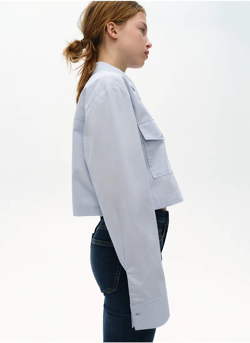 اتش اند ام Cropped Cargo Shirt