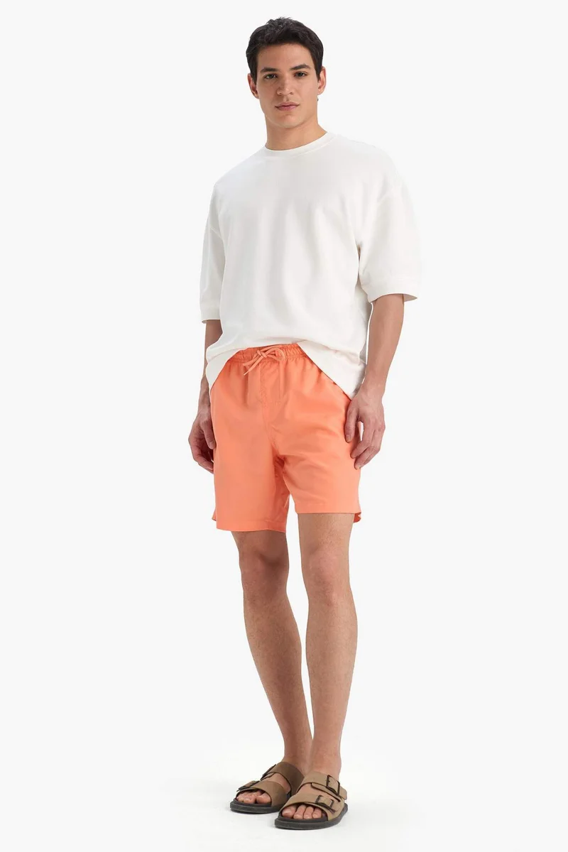 Defacto  Regular Fit Mesh Lined Lightweight Fabric Swim Shorts for Men | Best Price UAE