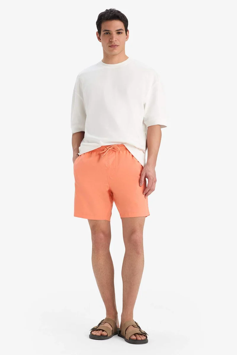 Regular Fit Mesh Lined Lightweight Fabric Swim Shorts
