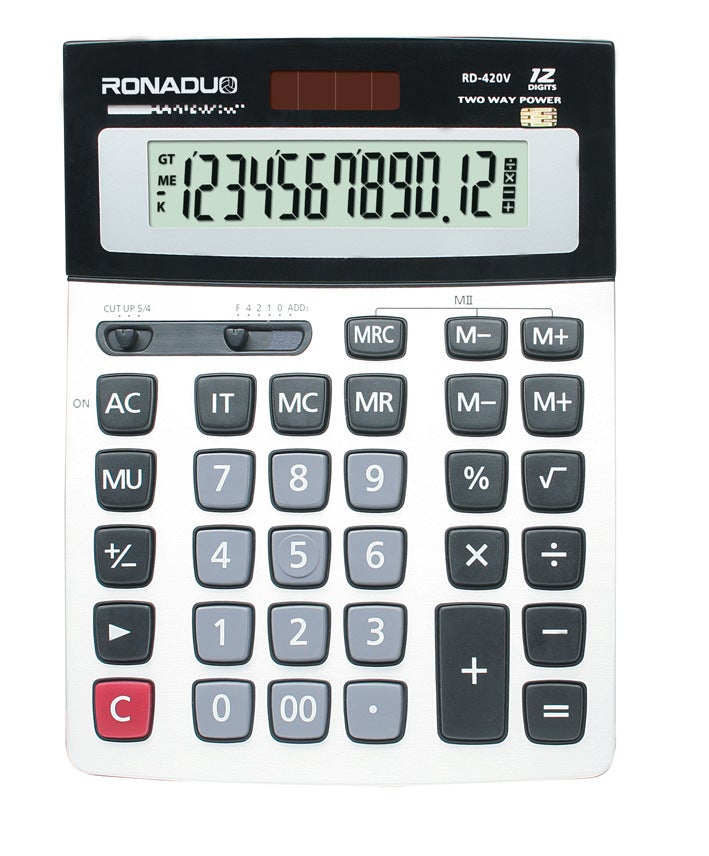 12 Color Calculator Solar Calculator Office M28 Computer Gift Logo - Image 1