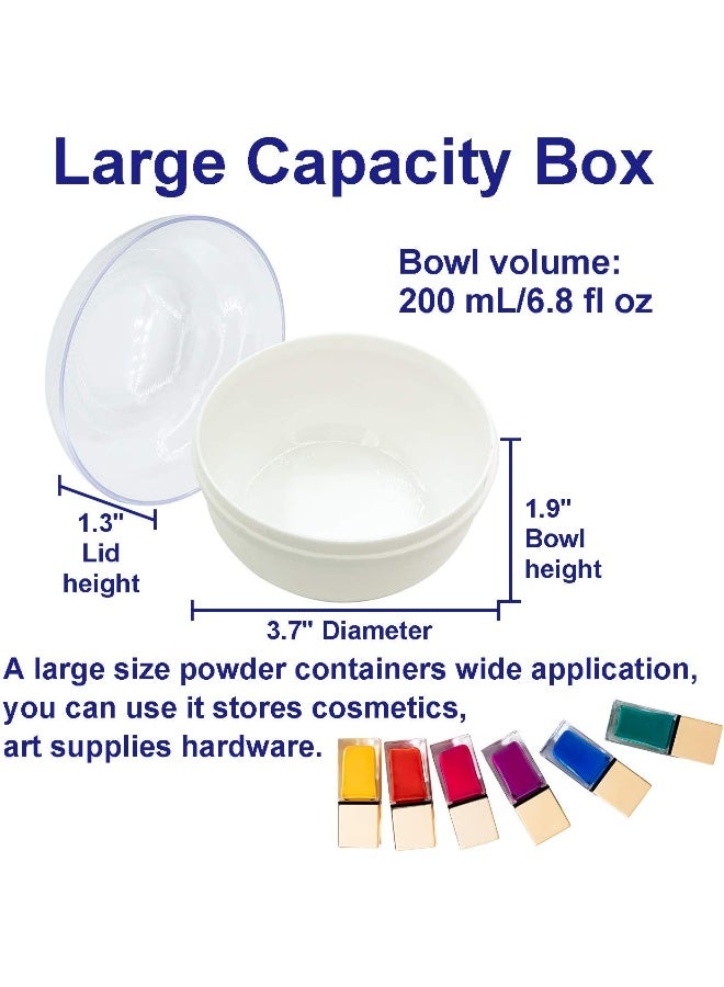 AURASIN Storage Body Powder Container, Large 3.5" Fluffy Body After-Bath Powder Case, Baby Care Face/Body Villus Powder Puff Box, Makeup Cosmetic Talcum Powder Container with Hand Holder (White) - Image 5