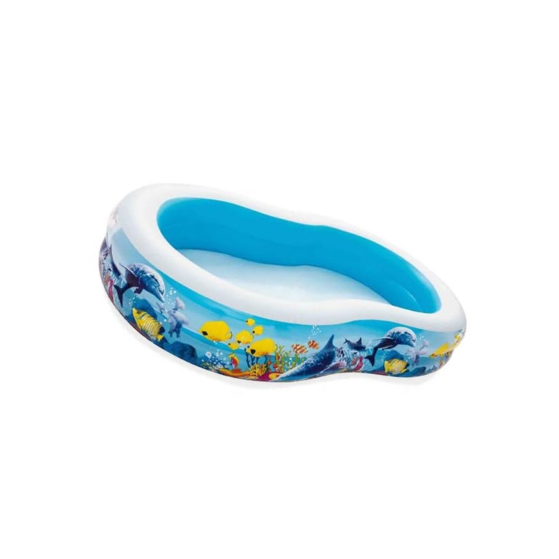 Inflatable Family Pool, Fish and Reef, 262 x 157 x 46 cm, Durable Vinyl, 54118 - Image 4