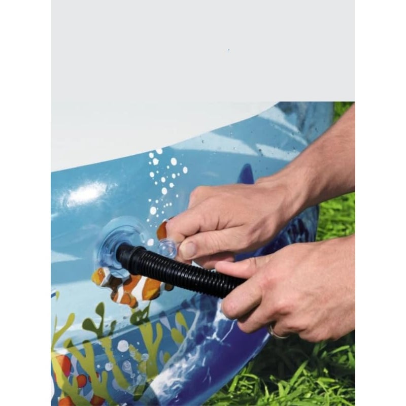 Inflatable Family Pool, Fish and Reef, 262 x 157 x 46 cm, Durable Vinyl, 54118 - Image 3