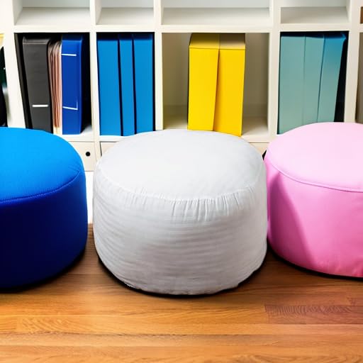 Asuprui Pouf Ottoman Filling Footstool Filler Polyfill Stuffing Stuffing Ottoman Filler Pouf Insert Bean Bag Filler 20x20x12 Inches Round Floor Bean Bag Chair Filling - Image 5