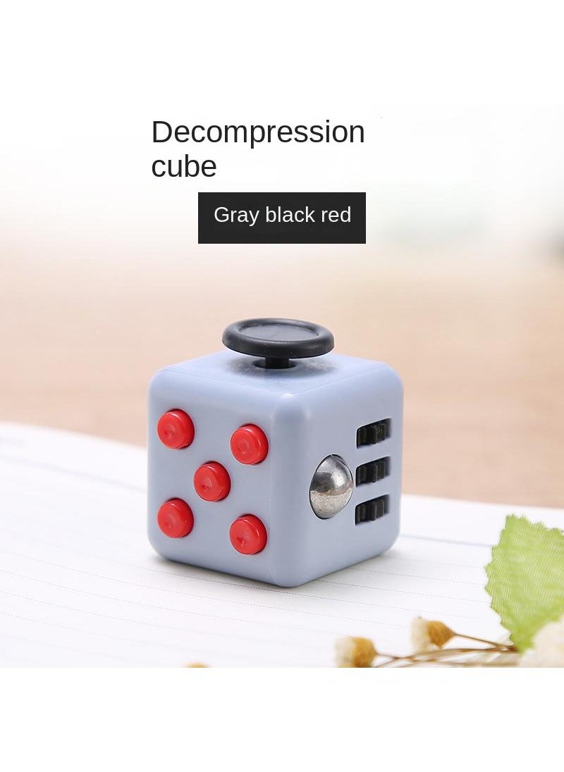 Y&D Unzip Rubik's Cube Toy Fidget Cube Adult Decompression Game Dice-Gray Red Black 