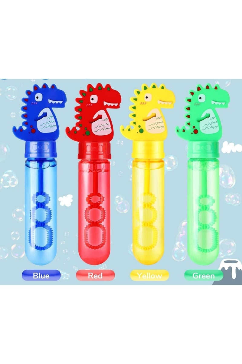 ZedPlay 24Pcs Dinosaur Bubble Wands,Bubble Wand Bulk for Kid,Dino Bubbles Party Favors for Boys Girls,Assortment Color Bubbles Wands for Dino Themed Birthday Gift Outdoors Activity with 8 Dinosaur Stickers - Image 4