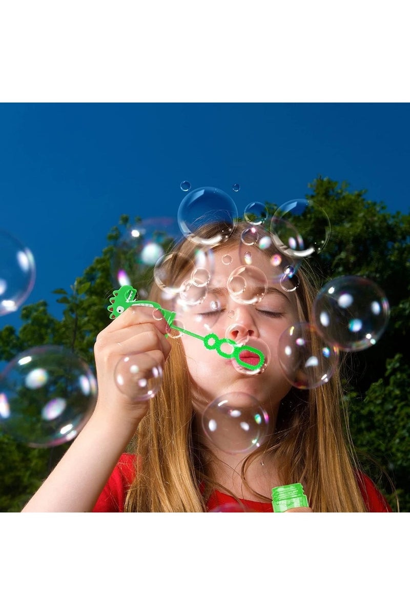 ZedPlay 24Pcs Dinosaur Bubble Wands,Bubble Wand Bulk for Kid,Dino Bubbles Party Favors for Boys Girls,Assortment Color Bubbles Wands for Dino Themed Birthday Gift Outdoors Activity with 8 Dinosaur Stickers - Image 5