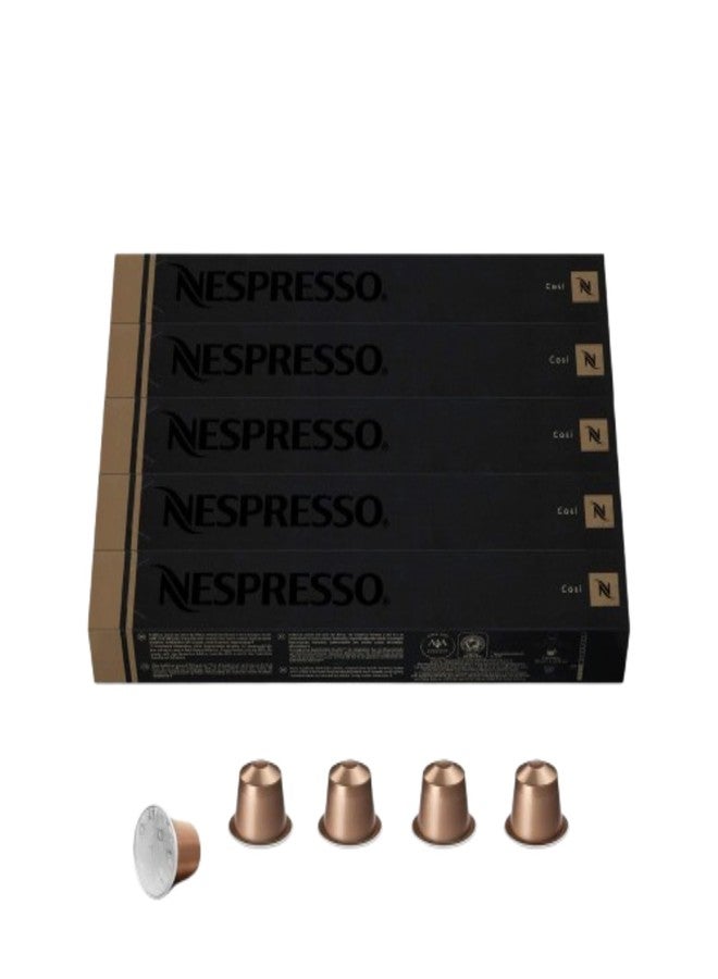 Nespresso Capsules Original Line, Cosi, Mild Roast Espresso Coffee, 50 Count Coffee Pods. - Image 1