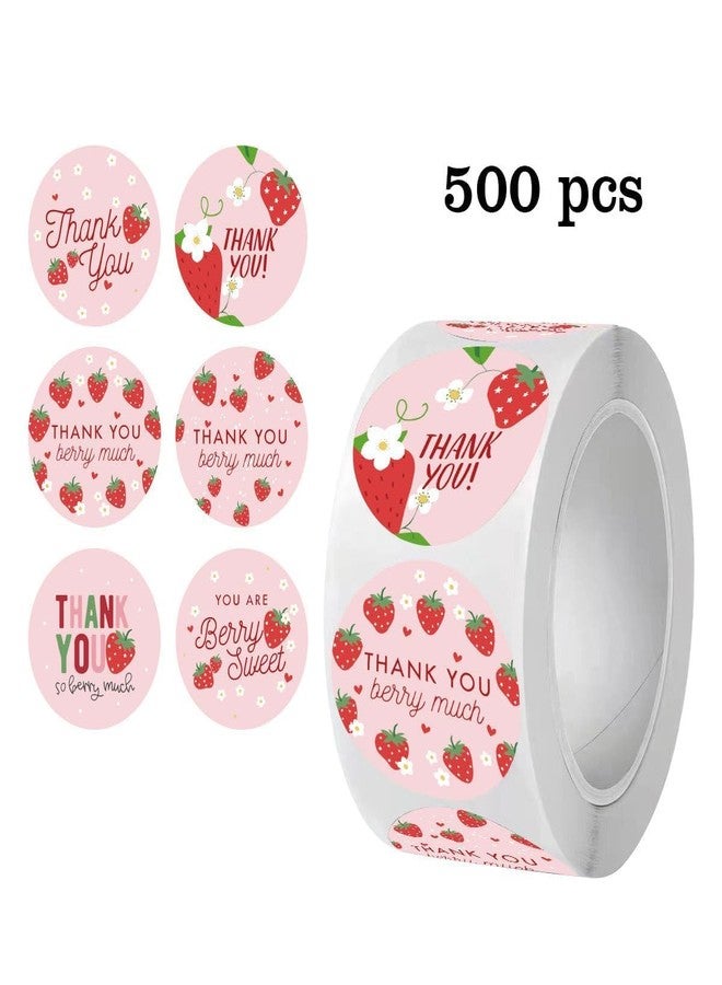 Dec Kitchenpro Thank You Stickers Roll 1.5 Inch – 1 Role Self Adhesive Labels for Small Business Packaging, Summer Birthday Baby Shower, Wedding Gift Wrap & Party Favor Sealing (Pink) - Image 3