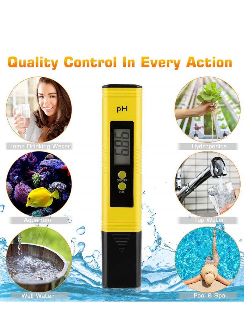 2 PCS TDS & pH Meter Set, Digital Water Quality Tester for Accurate pH and TDS Measurements, Ideal for Water Purity Testing