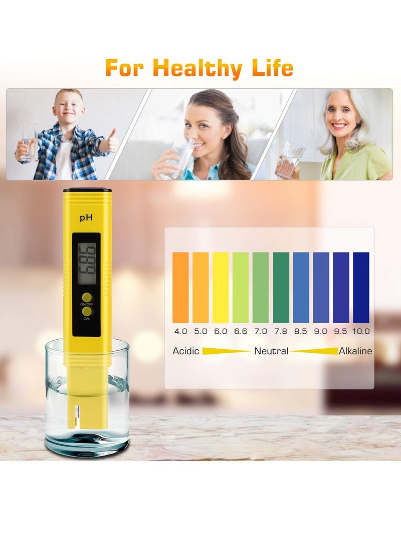 2 PCS TDS & pH Meter Set, Digital Water Quality Tester for Accurate pH and TDS Measurements, Ideal for Water Purity Testing