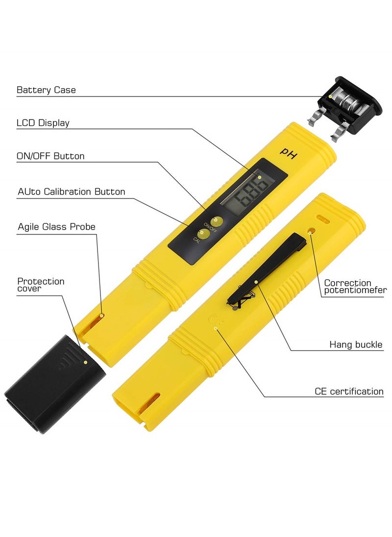 2 PCS TDS & pH Meter Set, Digital Water Quality Tester for Accurate pH and TDS Measurements, Ideal for Water Purity Testing