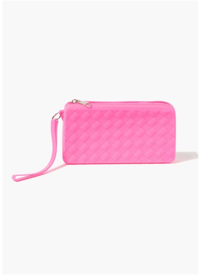 Matalan - Pink Textured Rubber Pouch - Image 1