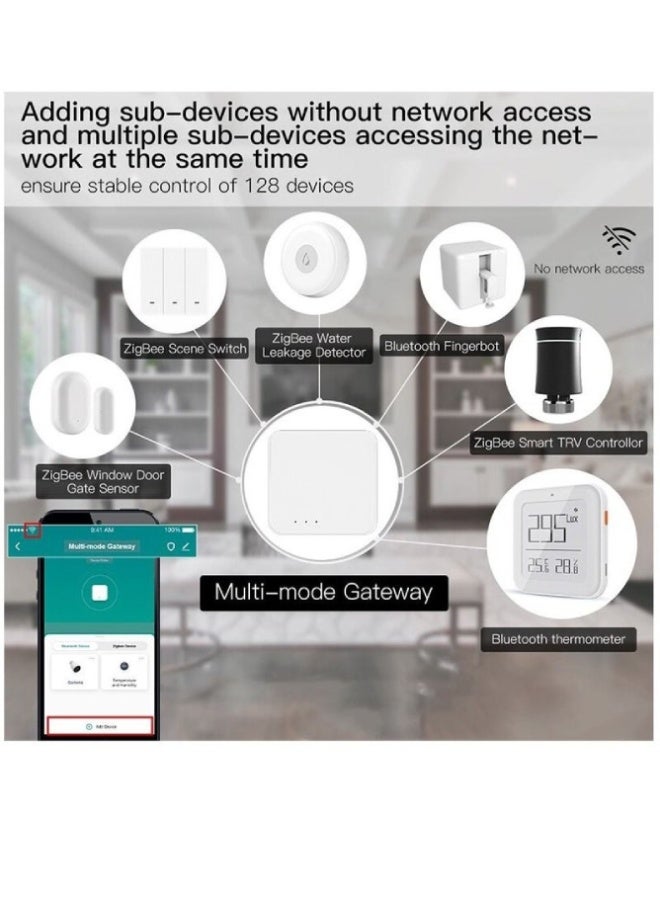 ارواق بوابة Tuya Zigbee الذكية متعددة الأنماط – تدعم WiFi وBluetooth، متوافقة مع 128 جهاز، تعمل مع وGoogle Home، تطبيق Smart Life - Image 3