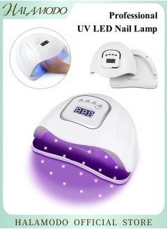 مصباح أظافر UV LED مجفف أظافر محترف ضوء طلاء الجل مع 4 إعدادات مؤقت مجفف طلاء الأظافر LED أدوات فن الأظافر المهنية مع مستشعر تلقائي