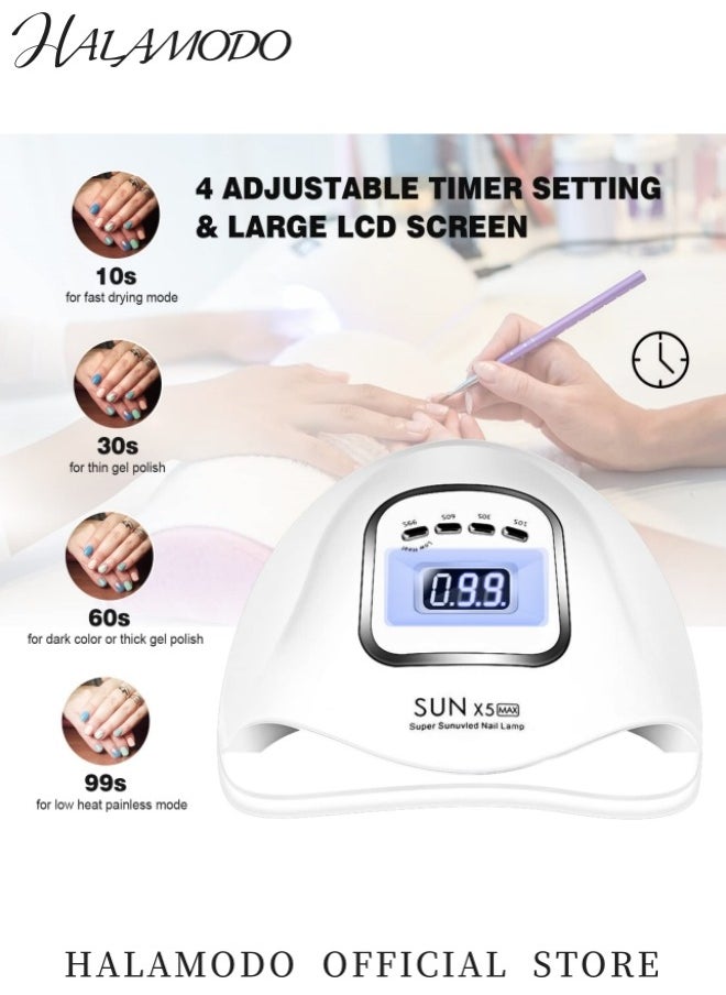 ماركة غير محددة - مصباح أظافر UV LED مجفف أظافر محترف ضوء طلاء الجل مع 4 إعدادات مؤقت مجفف طلاء الأظافر LED أدوات فن الأظافر المهنية مع مستشعر تلقائي - Image 1