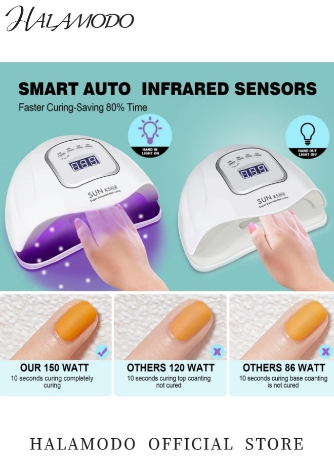ماركة غير محددة - مصباح أظافر UV LED مجفف أظافر محترف ضوء طلاء الجل مع 4 إعدادات مؤقت مجفف طلاء الأظافر LED أدوات فن الأظافر المهنية مع مستشعر تلقائي - Image 1