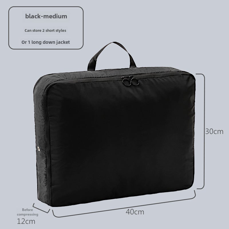 Large Down Jacket Compression Storage Bag Black Medium