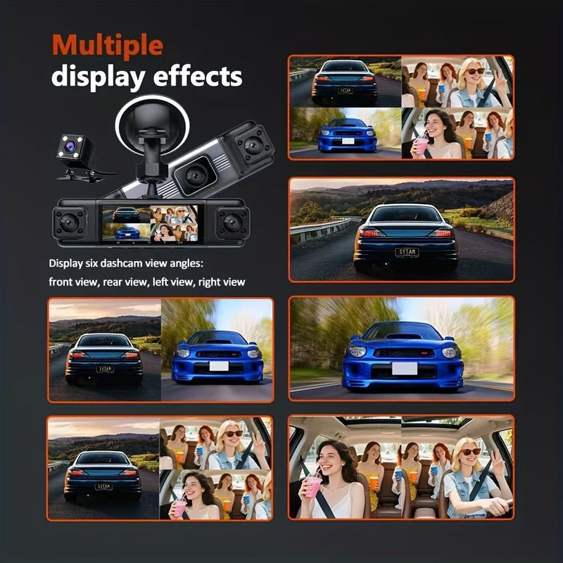 HD 4 تسجيل كاميرا أمامية خلفية يسار يمين 1080FHD رؤية ليلية وزاوية واسعة - Image 3