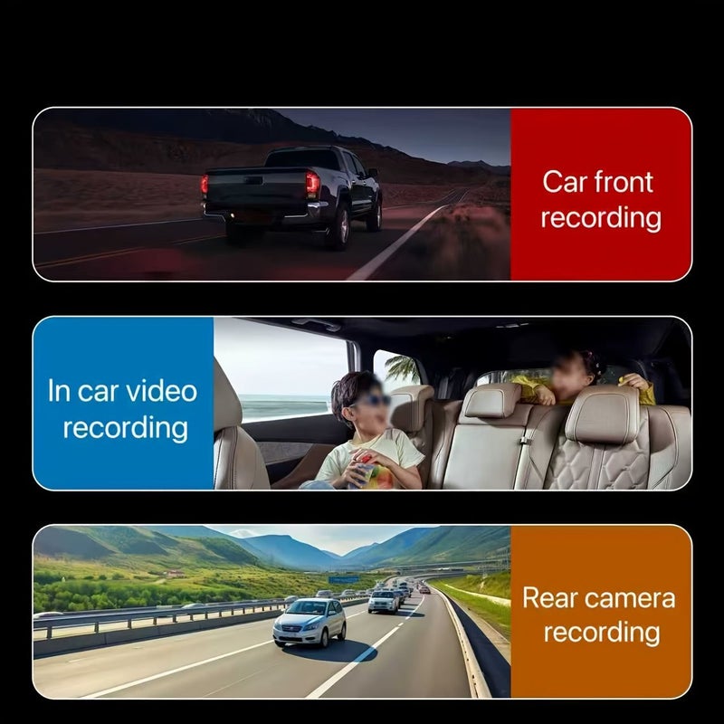 HD 4 تسجيل كاميرا أمامية خلفية يسار يمين 1080FHD رؤية ليلية وزاوية واسعة - Image 5