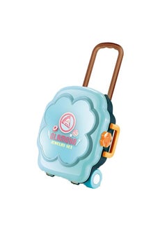 Swift Kitchen Toys Imitated Chef Light Music Pretend Cooking Food Play Dinnerware Set Safe Cute Children Girl Toy Gift Fun Game Toy Kitchen Convertible into Stand and Backpack  - Image 3