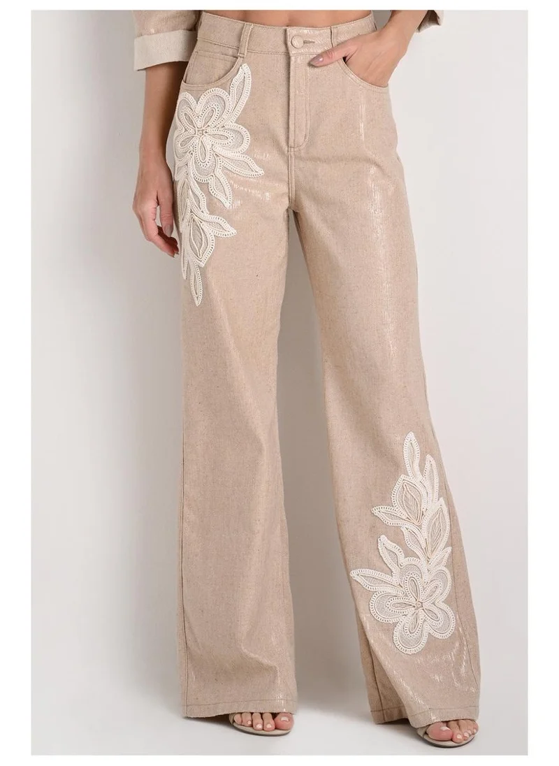 Palazzo Pants Rustic Texture