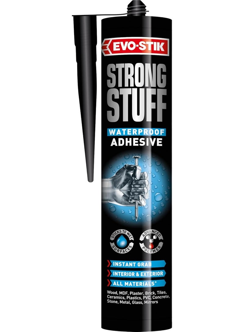 EVO-STIK Strong Stuff Waterproof Adhesive Superior Strength Instant Grab Interior & Exterior 290 ML - Image 1
