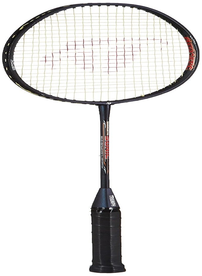 ترايامف مضرب تنس الريشة خفيف الوزن من مادة الجرافيت المركبة من تريومف سونيك مع حقيبة تنس الريشة ذات حجرتين من نوع كوزميك-6 آر، لون سماوي/رمادي - Image 2