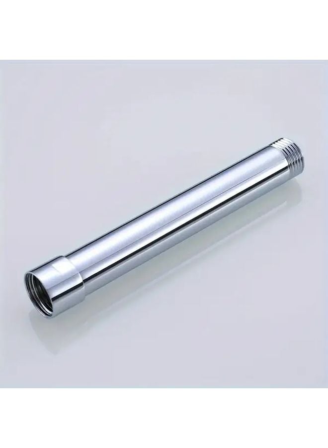 Chrome Shower Head Extension Arm 6 Inch Stainless Steel Enhances Water Flow Easy Install - Image 1