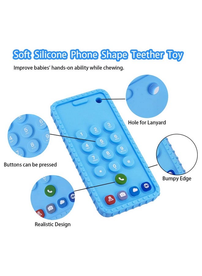 Besosay Baby Phone Teething Toys for 0-3, 0-6, 6-12 Months | Soft Silicone Baby Cell Phone Teethers - Image 4