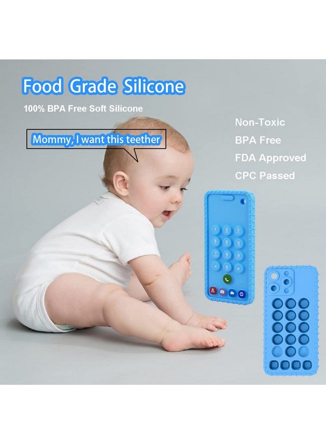 Besosay Baby Phone Teething Toys for 0-3, 0-6, 6-12 Months | Soft Silicone Baby Cell Phone Teethers - Image 2