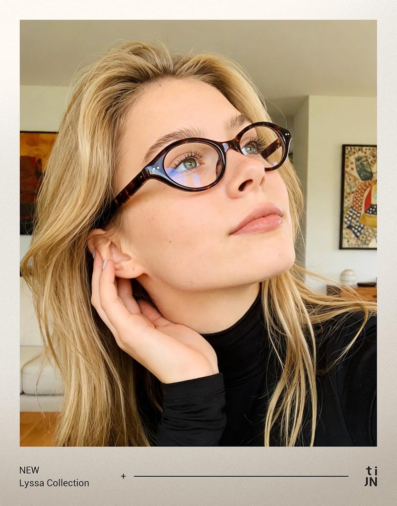TIJN Trendy budget practical design Blue Light Blocking Glasses Women Men Retro Cat Eye Square Oval Anti Glare Screen Computer Gaming Daily Eyeglasses TR90, 06. Lyssa - Whiskey Tortoise, 49-20-148 mm Local & cross border ship compatible - Image 3