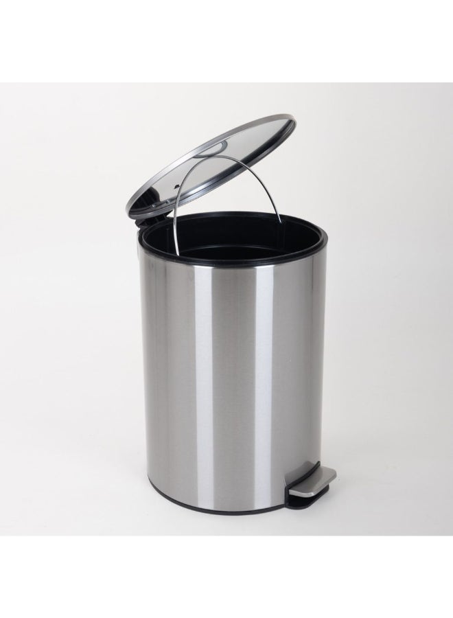 Zinnia 20L Stainless Steel Round Pedal Bin with Soft Close & Anti-Slip - Image 1