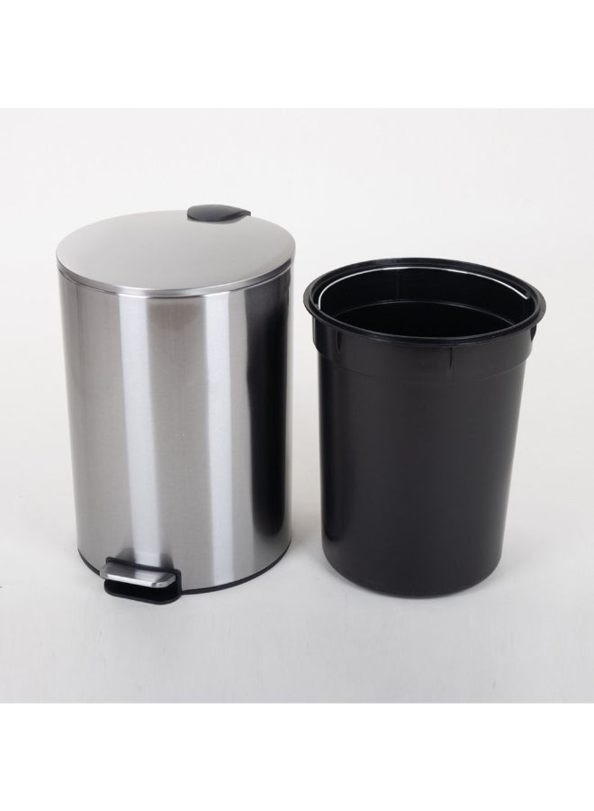 Zinnia 20L Stainless Steel Round Pedal Bin with Soft Close & Anti-Slip - Image 2