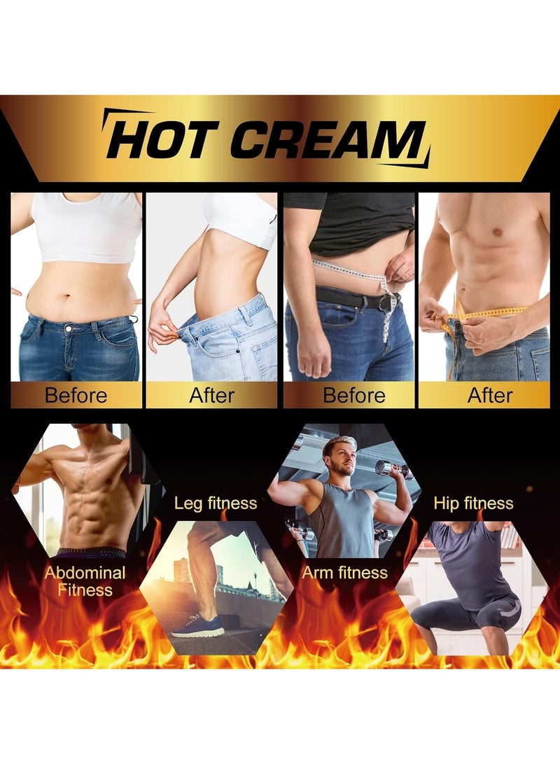 SUMAX Hot Sweat Cream, Fat Burning Cream for Belly Natural Weight Loss Cream Weight Loss Workout Enhancer for Women and Men Cellulite Treatment for Thighs Legs Abdomen Arms and Buttocks - Image 2